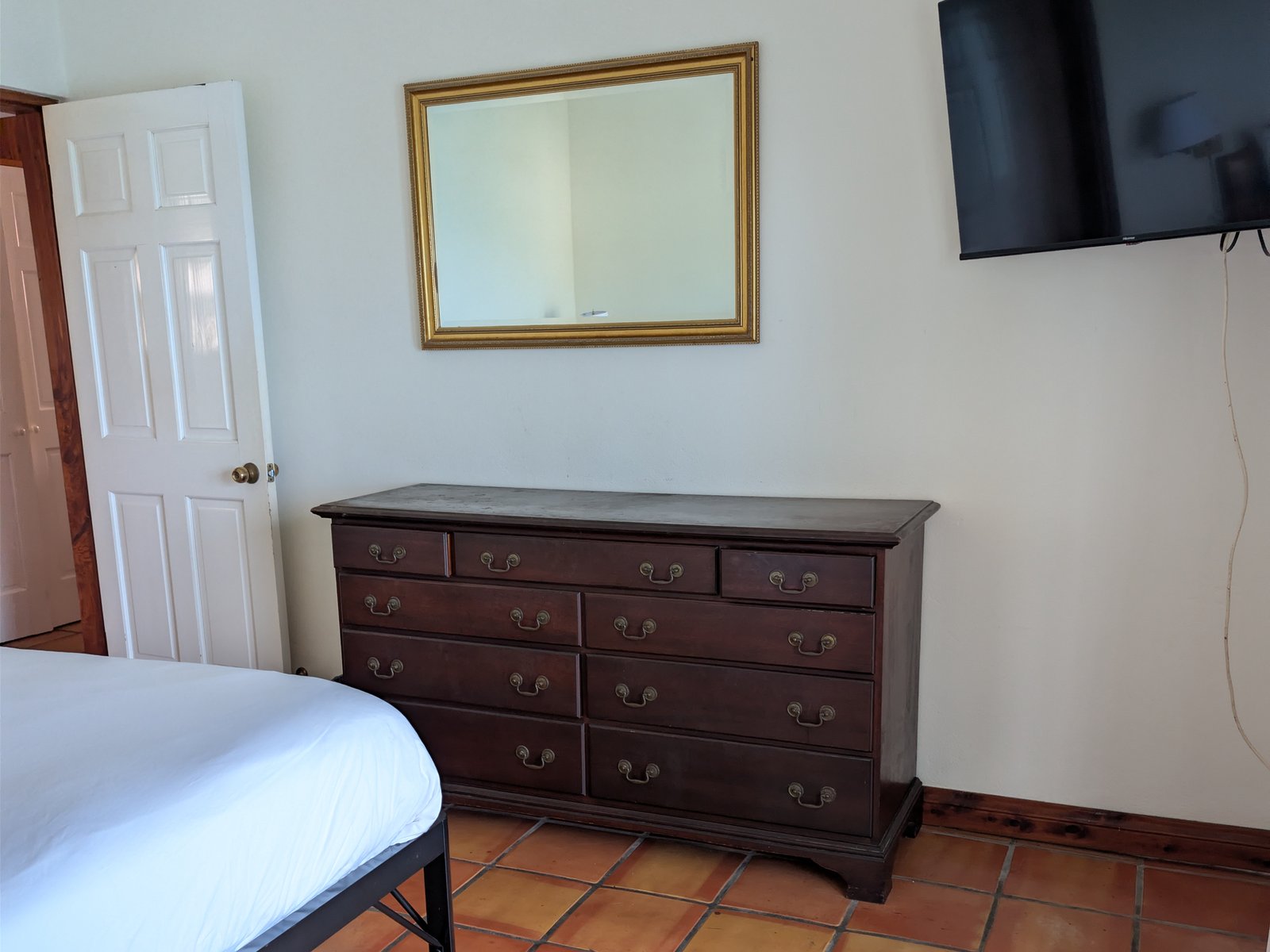 Bedroom dresser and TV