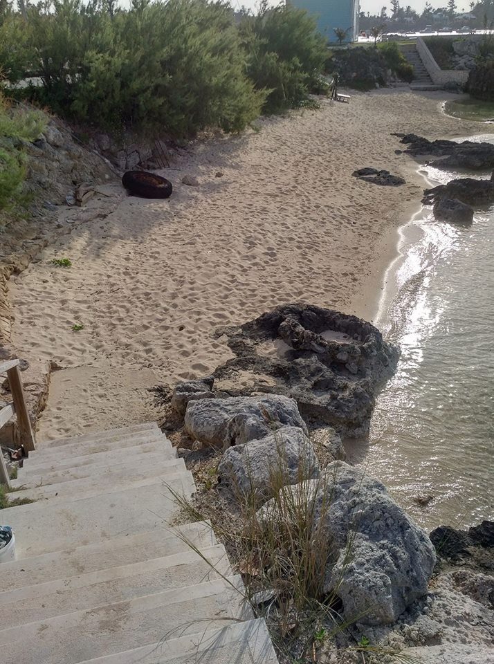 Steps down to the beach