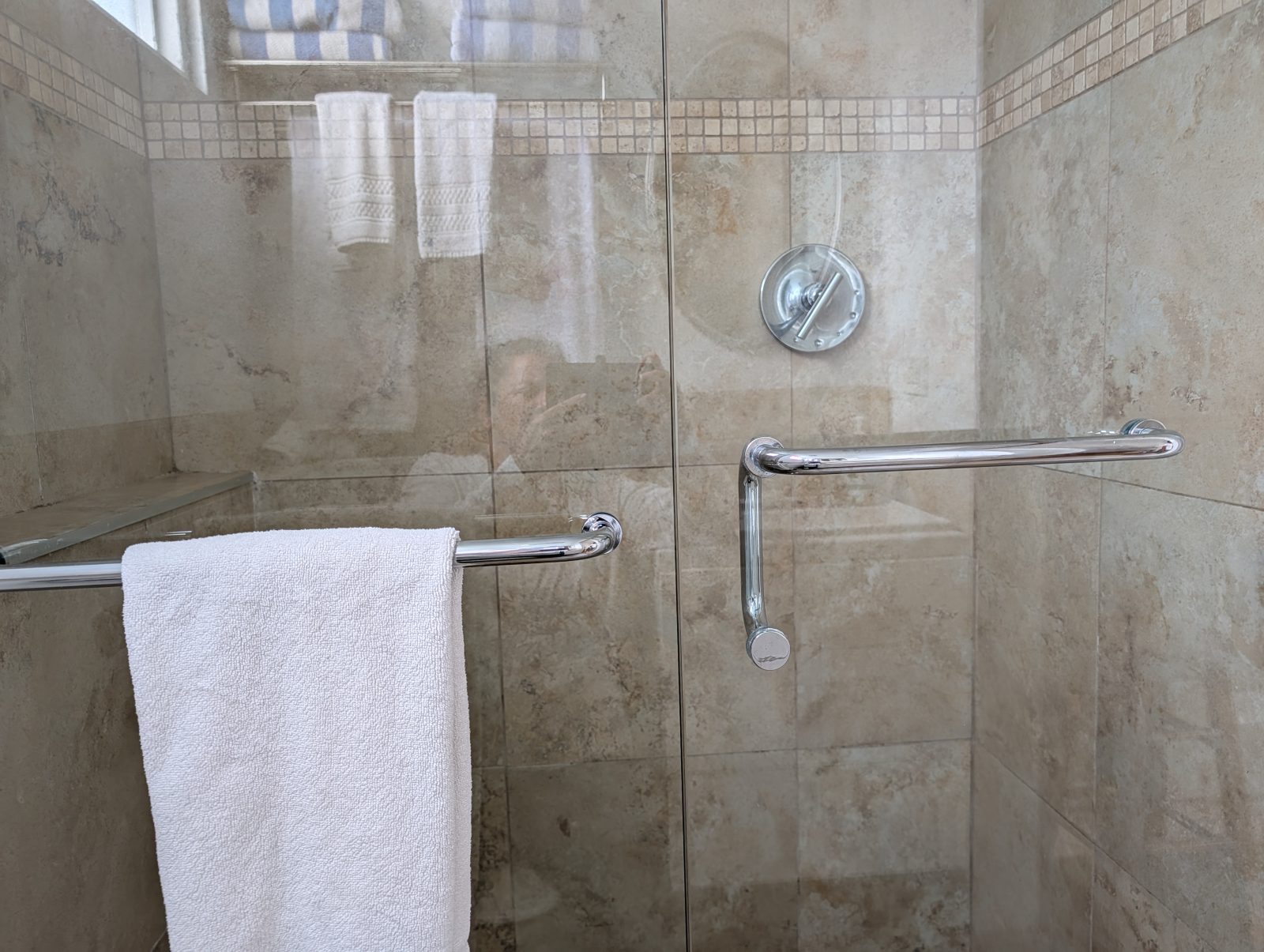The glass shower